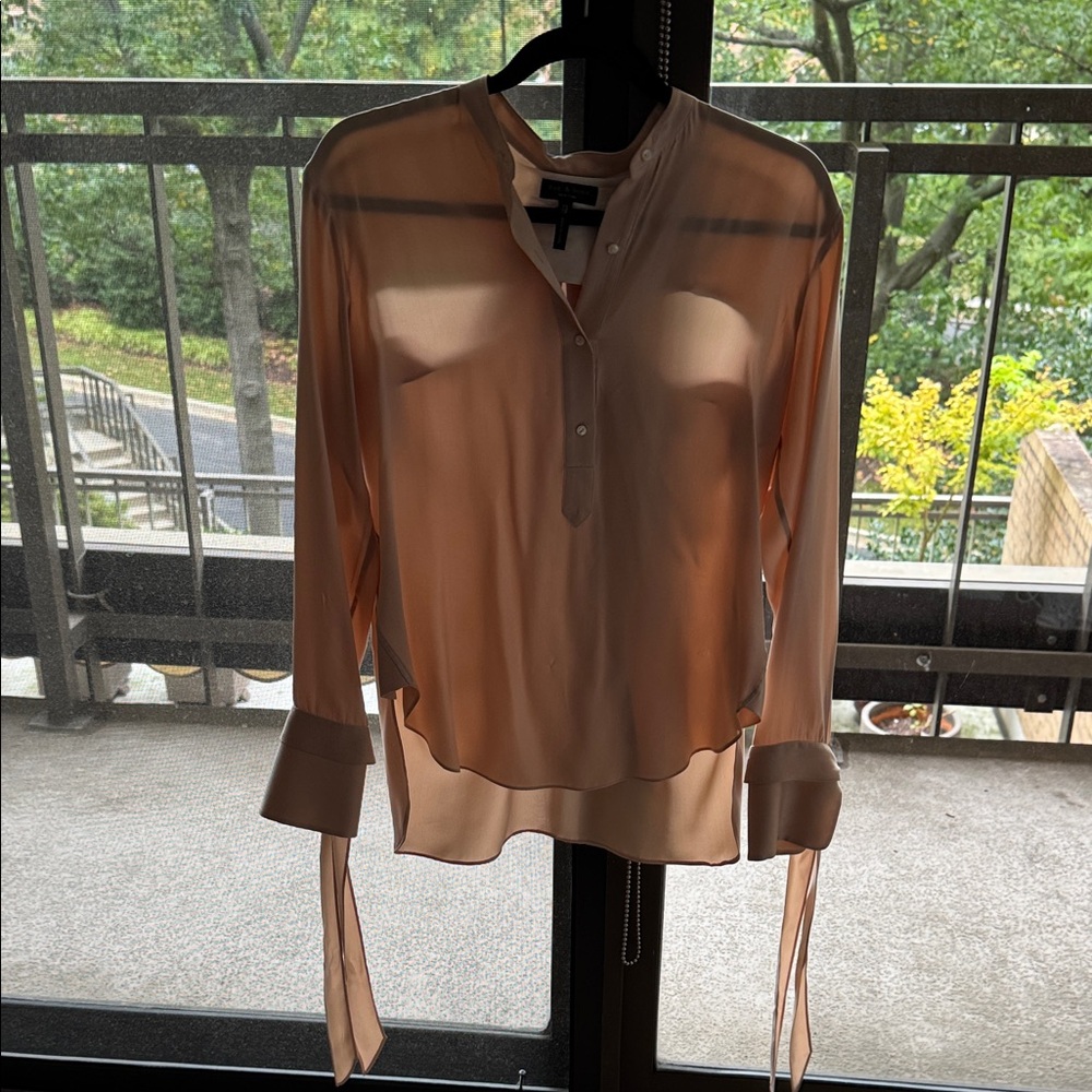rag & bone Light Pink Sheer Blouse